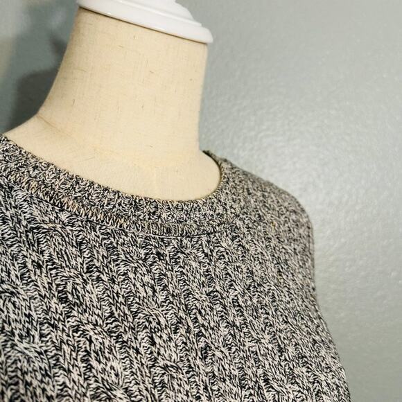 Karen Scott Gray Cable Knit Crewneck Sweater Size M - Picture 4 of 8